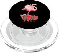 Flamenco en acuarela Fallmingo Autumn Leo Pumpkin PopSockets PopGrip para MagSafe
