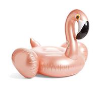 Flamenco Flotador Piscina,Flamingo Flotador de piscina, inflable balsa de piscina paseo en la piscina tumbona juguete de agua para diversión (oro rosa)