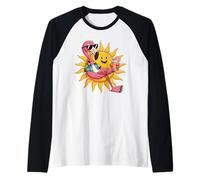 Flamenco Gafas de Sol Flamencos Camiseta Manga Raglan