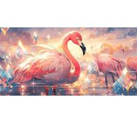Flamenco Manualidades Adultos, Animales Diamond Painting Adultos, Punto de Cruz Cuadro Diamantes, Pintura de Diamante Kit, 5D Pintar con Diamantes, DIY Diamond Art Kit, Decoración Hogar 60x120cm p-365