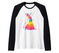 Flamenco Print Mujer con Flamencodress Camiseta Manga Raglan