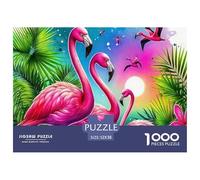 Flamenco Puzzle 1000 Piezas para Pasatiempo Creativo Regalo Diversión Decoración del Rompecabezas Desafiante Noches De Juegos para Adultos Y Niños 52x38cm/1000pcs