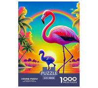 Flamenco Puzzle 1000 Piezas Pasatiempo Creativo Clásicos Regalos Decoración del Rompecabezas Desafiante Noches De Juegos Adultos Y Niños A Partir De 12 Años 38x26cm/1000pcs