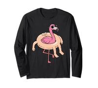 Flamenco Retro Fresco en Gafas de Sol Divertido Flamenco Manga Larga