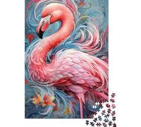 Flamenco Rosa Arte Puzzle de 1000 Piezas Papel Puzzle para Adultos Naturaleza Colorida Juego de Puzzle 1000 Piezas Decoración Relax Regalo 70x50cm/1000pcs