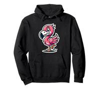 Flamenco Rosa tierno Arte Cartoon de Ave Sudadera con Capucha