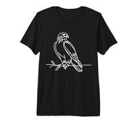 Flamenco Rosado Arte Lineal Ornitólogo Camiseta Premium