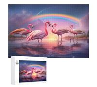 Flamenco Rose Puzzles Adulto - Puzzle de madera 1000 piezas - Challenge - Adultos y niños a partir de 12 años (75 × 50 cm)