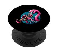 Flamenco Tocando Trompeta Arte Vivo PopSockets PopGrip Adhesivo