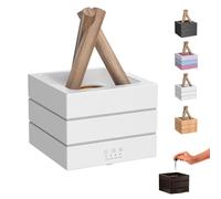 Flames Humidifier Essential Oil Diffuser, Bonfire Flame Diffuser, 280ml Fireplace Humidifier, for Bedroom Living Room Office (White)