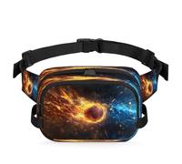 Flames - Riñonera multifunción de baloncesto para viajes, deportes, correr, riñonera, bolsa de cinturón, para mujeres, hombres, niños y niñas, color, XL, Organizador de bolsas