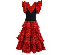 Flamifeel Vestido Flamenco Adulto Rojo/Negro