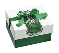 FLAMIGNI, Caja Gourmet Gourmet: 1 Panettone, Dulce Tradicional de Milán Artesanal Confitado y Pasas (750g) + 1 Barra Suprema de Turrón con Pistacho (150g), Caja de Regalo Ideal para Navidad