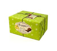 FLAMIGNI Colomba de Pascua Cedro y Chocolate 1 Kg, Pastel Artesano, Masa Suave y Delicada, con scorzoni de cedro de Calabria confitado y gotas de chocolate negro al 70%, Made in Italy