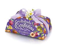 FLAMIGNI Colomba de Pascua Contadina de 1 Kg, con Fruta de la Romaña, Postre Artesano, con Exquisitos Trozos de Pera, Melocotón, Manzana y Albaricoque Semi Confitados, Sin Confitar, Made in Italy
