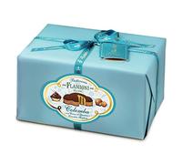 FLAMIGNI Colomba de Pascua Rellena con Crema de Gianduia 950 g, Pastel Artesano, Masa Suave y Delicada, Cubierta de Chocolate Negro y Avellanas, Sin Caramelos ni Almendras, Made in Italy