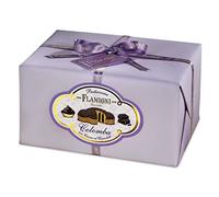 FLAMIGNI Colomba de Pascua Relleno de Natillas de Chocolate Negro 950 g, Pastel Artesanal con Masa Suave y Delicada, Cubierto con Chocolate Negro Extra Puro y Granos de Chocolate Negro, Made in Italy