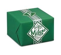 FLAMIGNI, Panettone Milano Basso, Dulce TradIcional con Naranja Confitada, Cedros, Pasas Sultana y Aroma Natural de Vainilla, Paquete con Cinta, 1Kg