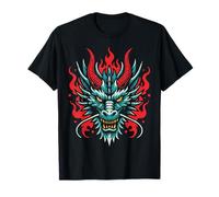 Flaming Dragon Head Epic Fantasy Fire Art Hombres Mujeres Niños Camiseta
