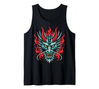 Flaming Dragon Head Epic Fantasy Fire Art Hombres Mujeres Niños Camiseta sin Mangas