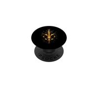 Flaming Fleur-De-LYS Emblema Heráldico Arte Fantasía PopSockets PopGrip Adhesivo