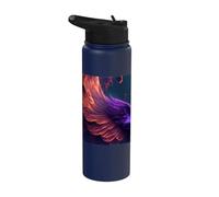 Flaming Phoenix Wings of Rebirth Stainless Steel Insulated Water Bottle