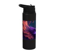 Flaming Phoenix Wings of Rebirth Stainless Steel Insulated Water Bottle