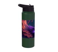 Flaming Phoenix Wings of Rebirth Stainless Steel Insulated Water Bottle