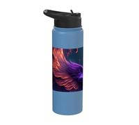 Flaming Phoenix Wings of Rebirth Stainless Steel Insulated Water Bottle