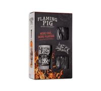 Flaming Pig Black Cask | Whisky Irlandés - 700 ml | Destilado artesanal | Disfruta del auténtico sabor irlandés con dos vasos exclusivos de diseño de cristal