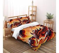 Flaming Scorpion De Ropa De Cama para Mythical Creature con Impresión En 3D, Juego De Funda para Edredón con Cremallera, Microfibra Suave Funda Nordica con Fundas De Almohada Super King(260x220cm)