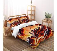 Flaming Scorpion Funda Nordica AlDioson 3 Piezas 3D Impresa Mythical Creature con Cremallera Y Funda De Almohada Double(200x200cm) Microfibra Ropa De Cama