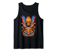 Flaming Skull Guitar Music Design For Kids And Adults Camiseta sin Mangas