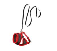 Flamingo Harms Conjunto de Arnés y Correa Negro para Gato, S, L: 110 cm B: 10 mm