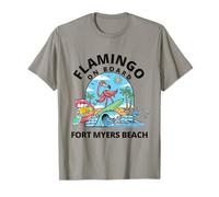Flamingo a bordo de vacaciones en Fort Myers Beach Florida Camiseta