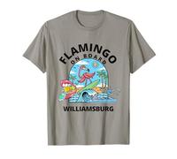 Flamingo a bordo vacaciones Williamsburg Virginia Camiseta