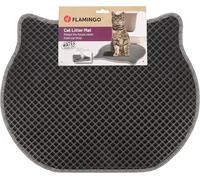 Flamingo Alfombrilla para Bandeja Higiénica Matz Gris 50x40cm - Doble Capa, Impermeable, Fácil de Limpiar, Ahorra Espacio