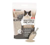 Flamingo Arena para Gatos - Arena aglomerante - Grano Extra Fino - 12L (12KG) para 10 semanas - Origen Canadá - Natural y sin Perfume - Ideal para 1 o Varios Gatos