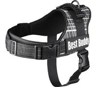 Flamingo ARNÉS Best Buddy Pluto Negro Grid XL 80-100CM*50MM