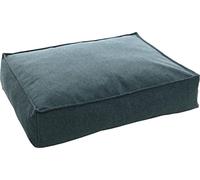 Flamingo Avalon Rectangular Cushion with Zip and Blue Trim, 80 x 60 x 18 cm