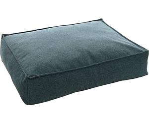 Flamingo Avalon Rectangular Cushion with Zip and Blue Trim, 80 x 60 x 18 cm