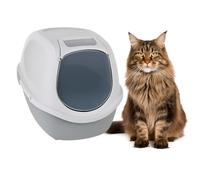 Flamingo Baño para Gatos - Casa de Aseo Trini Gris XL - 46 x 67 x 49 cm - Bandeja de Arena - Reciclable - Fácil de Limpiar