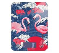 Flamingo - Báscula de cocina portátil de estilo japonés para alimentos, 11 libras/1 onzas, báscula de cocina de 5 kg/5 g para uso doméstico con 4 unidades para Keto Espresso (pilas no incluidas)