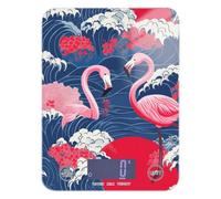 Flamingo - Báscula digital impermeable para alimentos, estilo japonés, 11 libras/5 g, escala de peso de 5 kg/5 g con 4 unidades para cocinar especias para perder peso (pilas no incluidas)