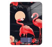 Flamingo - Báscula digital portátil impermeable para alimentos, estilo japonés, 11 libras/1 onzas, 5 kg/5 g, báscula digital pequeña con 4 unidades para asar jabón, preparar comidas (pilas no