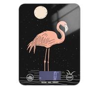Flamingo - Báscula minimalista con pantalla LCD pequeña para alimentos, 11 libras/1 onzas, escala de 5 kg/5 g de gramo con 4 unidades para pérdida de peso, especias expreso (pilas no incluidas)