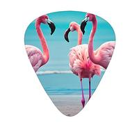 Flamingo Beach - Púas de celuloide para guitarra acústica, con caja organizadora