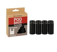 Flamingo Blekz Bolsas para Excrementos de Perros con Asas - 120 Piezas, Negras, Ultraprácticas y Resistentes, Ideales para Labrador, Golden Retriever, Beagle y Bulldog Francés