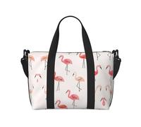 Flamingo - Bolsa de viaje para hombre, bolsa de viaje para hombre, bolsa de fin de semana, bolsa de deporte para gimnasio, Negro -, Talla única
