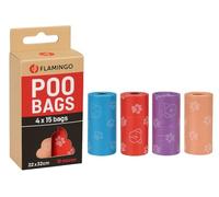 Flamingo Bolsa para LA Caca Basic Paws Multicolor 4x15PZS